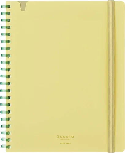 Miniatura 18 de KOKUYO Sooofa - Cuaderno gráfico de 7.2 x 5.5 pulgadas, cuaderno de anillo suave para mujer, cuadrícula de 0.157 in, 80 hojas perforadas, negro
