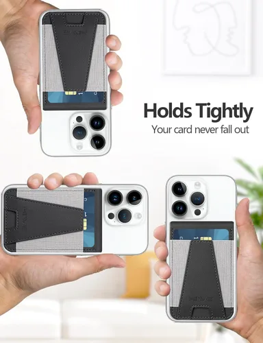 Miniatura 5 de Cartera magnética para Apple Magsafe, diseñada para cartera MagSafe, cartera magnética de cuero Eiffel-Tower con soporte ajustable para iPhone 16/16