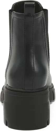 Miniatura 5 de REDTOP Botas Chelsea para mujer con tacón grueso elástico, plataforma con suela de lengüeta