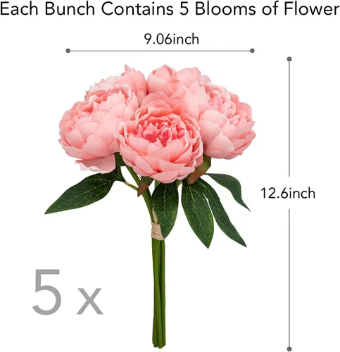 Miniatura 4 de Flores artificiales/falsas/sintéticas, rosas con 2 flores, coral, 10 unidades para bodas, hogar, fiestas, restaurantes