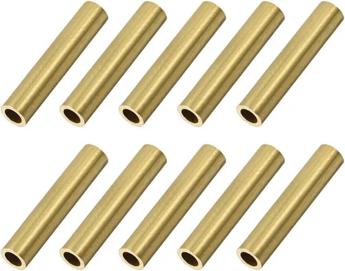 Miniatura 8 de uxcell Tubo redondo de latón, 0.118 pulgadas de diámetro exterior de 0.018 pulgadas de grosor de pared, 1.181 in de longitud, tubo sin costuras