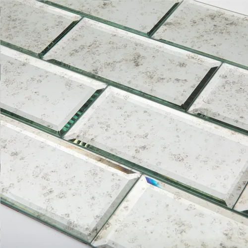Miniatura 7 de Lovdeco Azulejo de espejo antiguo ligero, espejo biselado de metro de 3 x 6 pulgadas para pared de cocina y baño (40 unidades, 5 pies cuadrados)