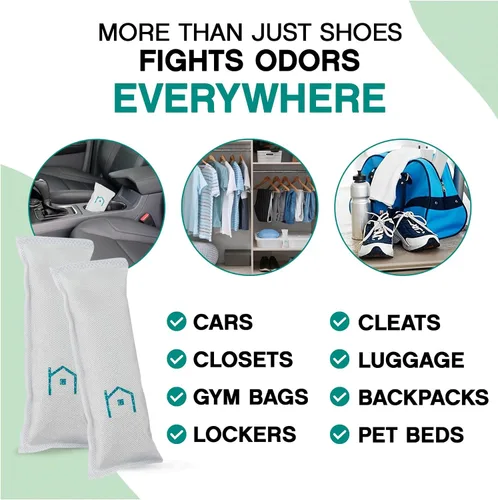 Miniatura 6 de Desodorizador de zapatos con zeolitas paquete de 1 Eliminador de olores, ambientador, absorbente de olores, zapatillas, bolsas de gimnasio, tacos