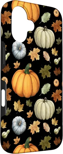 Miniatura 3 de iPhone 16 Falling Leaves Autumn and Pumpkin Happy Fall Case