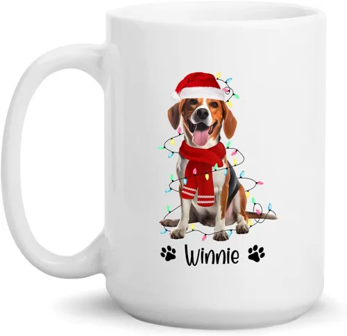 Miniatura 10 de Taza personalizada de Alaskan Malamute – Taza de café personalizada con nombre para los amantes de los perros – Regalo de cerámica de Navidad