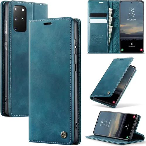 Miniatura 100 de Funda tipo cartera para iPhone 13 de piel tipo cartera con tarjetero y función atril, cierre magnético, bloqueo RFID, TPU a prueba de golpes