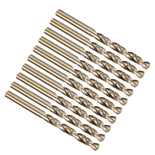 Miniatura 68 de PATIKIL Broca Jobber de 0.039 in, vástago recto M35 cobalto 5% acero de alta velocidad 135° acabado dorado para metal duro de acero inoxidable - 2