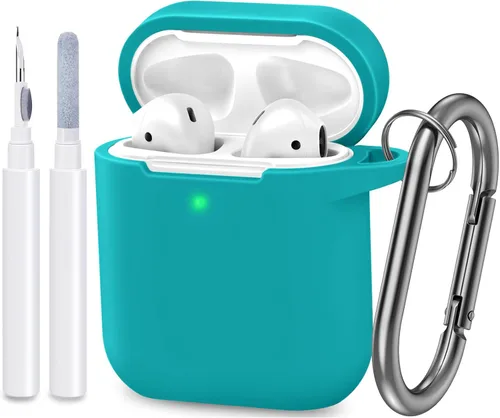 Miniatura 22 de Funda compatible con AirPods, cubierta protectora de silicona completa a prueba de polvo diseñada para Apple AirPods de 1.ª y 2.ª