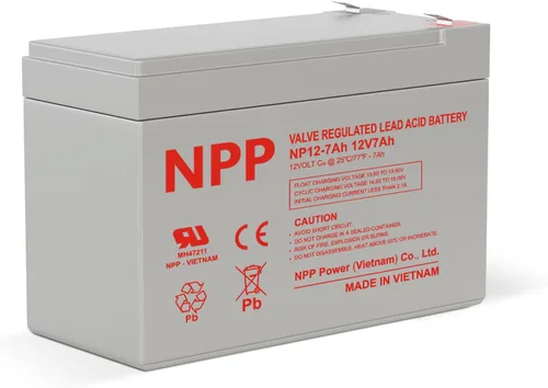 NP12-7Ah AGM Batería de Ácido de Plomo Sellada Regulada por Válvula de Mantenimiento Recargable con Terminal F2 Compatible con UPS