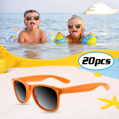 Miniatura 17 de TUPARKA Paquete de 20 lentes de sol para niños a granel para fiestas de verano en la piscina, fiestas de cumpleaños, bolsas de golosinas, color verde