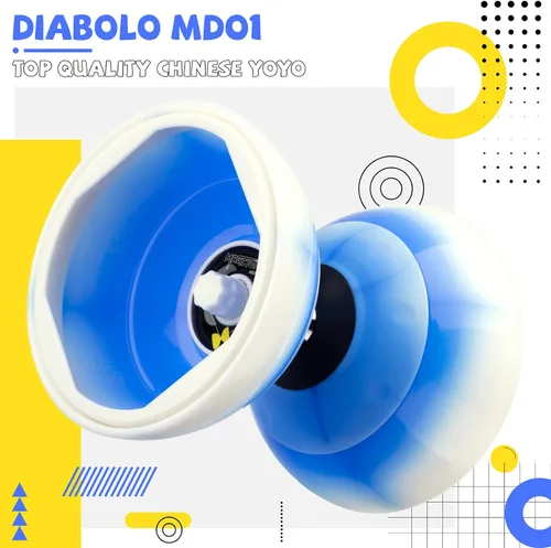 Miniatura 2 de CHEE MONG MD01 Yoyo chino para niños y adultos, diábolo profesional de triple rodamiento, juguete Diábolo Yoyo de 5 pulgadas con 2 varillas