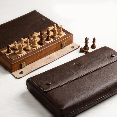 Juego de Tablero de Ajedrez Magnético de Nuez de 15 Pulgadas para Adultos y Niños, Juego de Ajedrez de Madera, Juego de Ajedrez Plegable y Portátil
