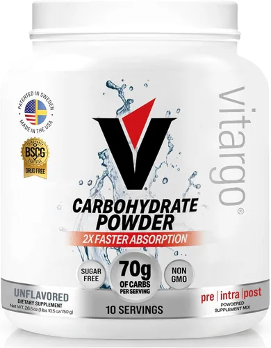 Miniatura 8 de Vitargo Polvo de carbohidratos, reposición de glucógeno muscular 2 veces más rápida, ponche de frutas de 1.7 libras, Pre, Intra y Post, polvo
