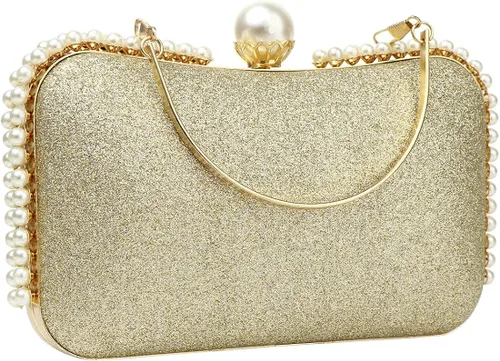 Miniatura 2 de Bolso cruzado con asa superior para mujer bolso de noche con cuentas brillantes bolso de mano para fiesta graduación boda cóctel