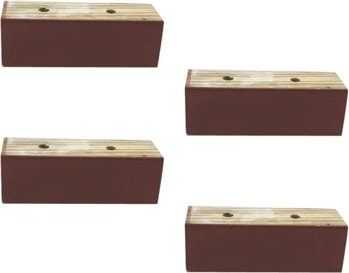 Miniatura 8 de Patas rectangulares elevadas de 2.0 in, bloque de madera maciza, patas de sofá, patas de muebles, patas de mesa de café, patas de cama, patas