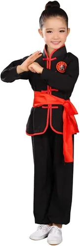 Miniatura 2 de Ropa de Kung Fu para niños, uniformes tradicionales de Tai Chi para niños y niñas, traje de manga larga con alas de arte marcial chino
