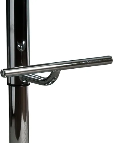 Miniatura 6 de AC Pacific ACBS34 Taburete giratorio de piel sintética ajustable para isla de cocina con marco curvado y elegante base cromada, sillas de mostrador