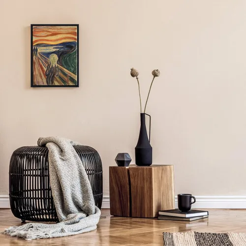 Miniatura 2 de Wieco Art Arte enmarcado El grito de Edward Munch pinturas famosas reproducción abstracta lienzo impresiones obras de arte para decoración de pared