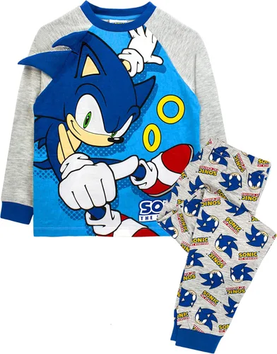 Miniatura 2 de Sonic The Hedgehog Pijama para niños, disfraz de personaje azul para niños, Gris