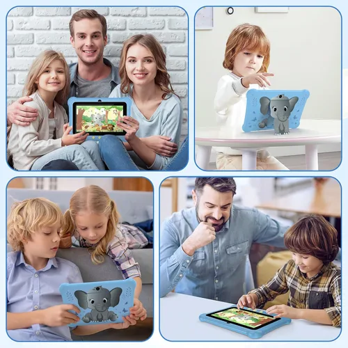 Miniatura 5 de Tableta para niños, tabletas Android de 7 pulgadas para niños, 6 GB+32 GB (expansión de 512 GB) tableta de aprendizaje para niños con ranura