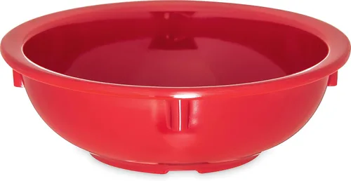Carlisle FoodService Products - Tazón reutilizable de plástico Kingline Nappie para hogar y restaurante, de melamina, 10 onzas, rojo, (paquete de 48)