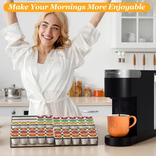 Miniatura 2 de Cajón para cápsulas de café, soporte expandible para tazas K compatible con Keurig K-Cup, organizador de cajones de taza K con capacidad para 30-60