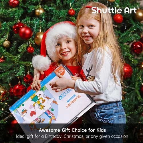 Miniatura 6 de Shuttle Art Juego de arte para niños de 335 piezas, suministros de arte multimedia, kit de arte de regalo con caballete triple, 2 blocs de dibujo, 2