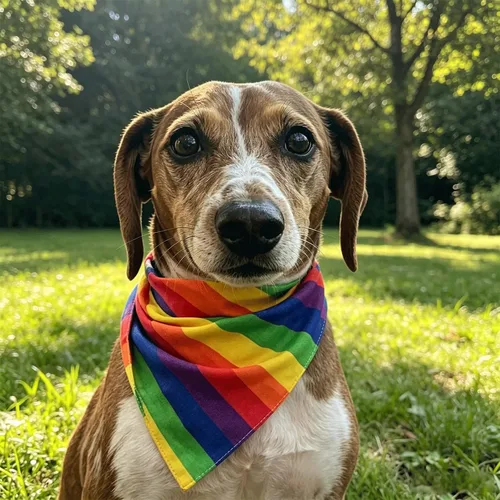 Miniatura 4 de Tinsow Pañuelos multiusos Baberos Rainbow Dog Kerchief LGBT+ Día del Orgullo Collar de perro gato Mascotas Collar