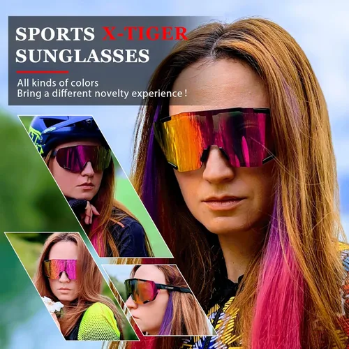 Miniatura 8 de X-TIGER Gafas de ciclismo polarizadas para hombres y mujeres, 5 lentes intercambiables UV400, gafas de sol deportivas, béisbol, correr, pescar Lente