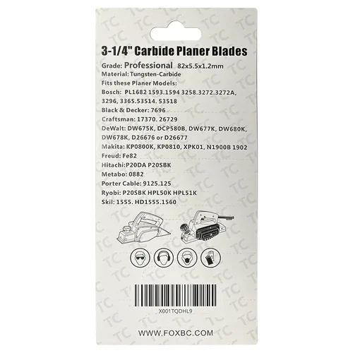 Miniatura 3 de Cuchillas de repuesto portátiles de carburo de tungsteno de 3-1/4 pulgadas (3.228 in) para MAKITA, Bosch, DeWalt, Black&Decker, Ryobi