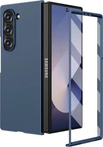 Miniatura 17 de Ruky Funda para Samsung Galaxy Z Fold 5, cubierta de cuerpo completo con protector de pantalla integrado, soporte de carga inalámbrica de PC duro