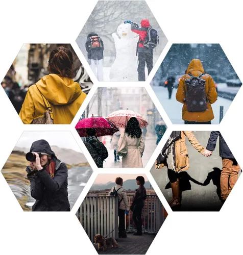 Miniatura 7 de Chaqueta larga para lluvia, con capucha, para mujer, cortavientos para exteriores