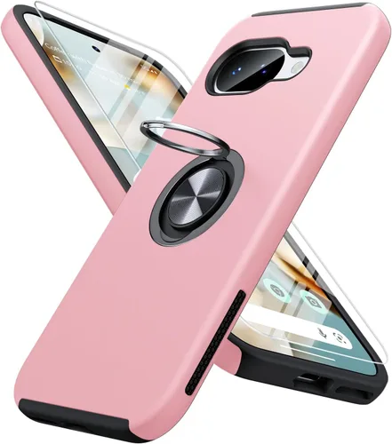Miniatura 38 de JAME Funda para Google Pixel 7 Pro, Funda de Ajuste Delgado para Pixel 7 Pro con Soporte de Anillo Kickstand
