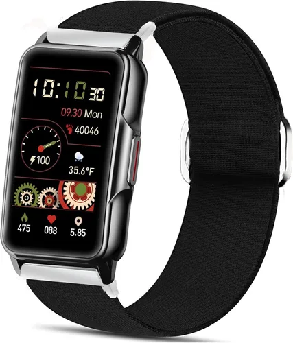 Miniatura 14 de Lamshaw Compatible con la correa de reloj inteligente Mindrose, correa ajustable elástica elástica de 0.71 pulgadas, compatible con reloj Mindrose