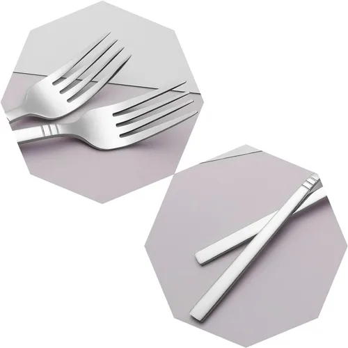 Miniatura 3 de Morcte Tenedor de postre de acero inoxidable, juego de 12