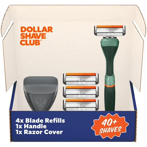 Miniatura 9 de Dollar Shave Club Juego de afeitado de viaje 4 cartuchos de recambio Swift Rinse, 1 mango, 1 funda para navaja Negro
