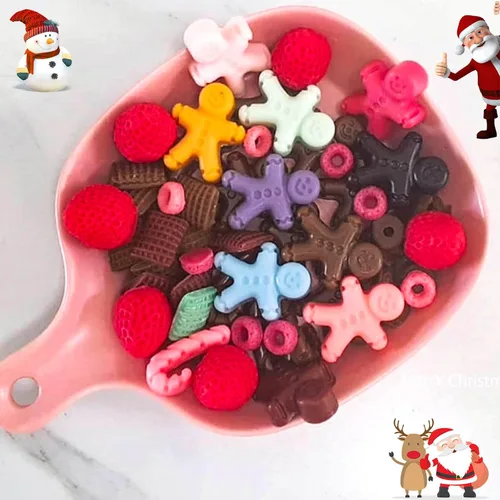 Miniatura 7 de Paquete de 3 moldes de silicona para hornear navideños, moldes de silicona navideños con forma de árbol de Navidad, moldes para jabón y dulces