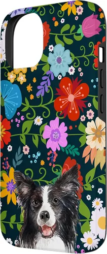 Miniatura 2 de Funda para iPhone 14 Border Collie Ditsy Flower Floral Pattern para mujer