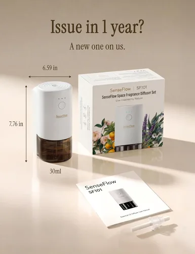 Miniatura 7 de Difusor de aceite esencial para el hogar, difusor inteligente de aromaterapia sin agua SF101S Pro, aroma de habitación enchufable con temporizador