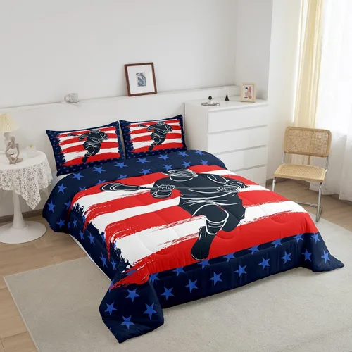Miniatura 119 de Feelyou Juego de edredón de baloncesto para niñas y niños, juego de ropa de cama con juegos de pelota, decoración de habitación, regalo para amantes