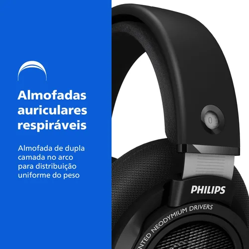 Miniatura 6 de Philips Audio SHP9500 Audífonos de precisión estéreo HiFi con orejeras (negro)