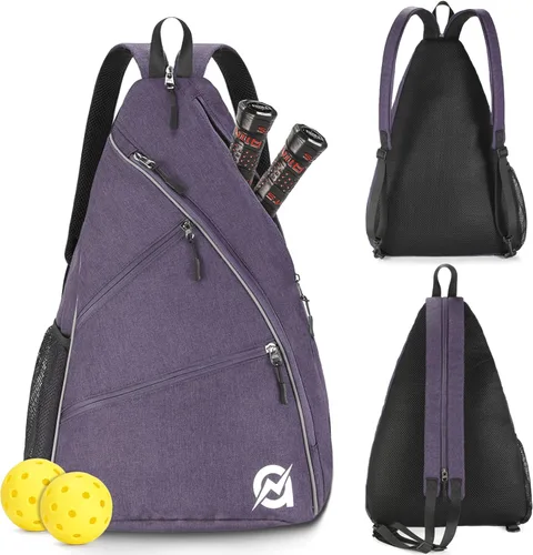 Miniatura 13 de A11N SPORTS Bolsa de Pickleball, Bandolera Reversible con Correa Cruzada/Mochila para Mujeres y Hombres