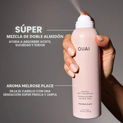 Miniatura 8 de OUAI Champú seco Super Travel Size – Champú seco voluminizador – Absorbe el aceite, la suciedad y el sudor – Se mezcla perfectamente en el cabello