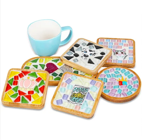 Miniatura 5 de Azulejos de mosaico de 7.05 oz, paquete de azulejos de mosaico de vidrio de cristal, suministros para decoración del hogar, manualidades, platos