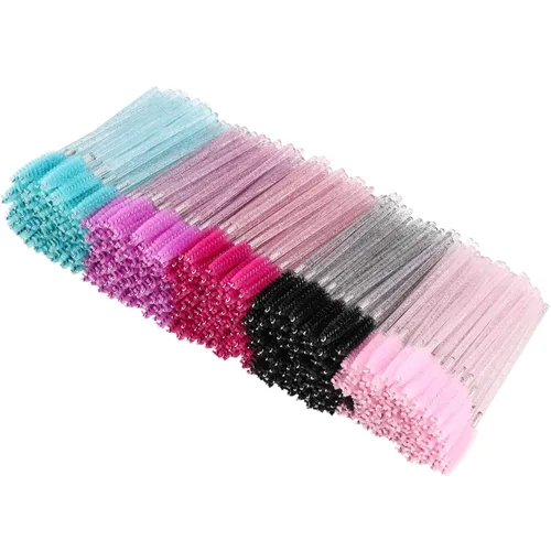 Miniatura 11 de Tbestmax 500 Varitas de Rímel Desechables Cepillo de Pestañas Spoolies para Ceja Extensión de Pestañas de Ojo, Kits de Aplicadores de Brochas de 5