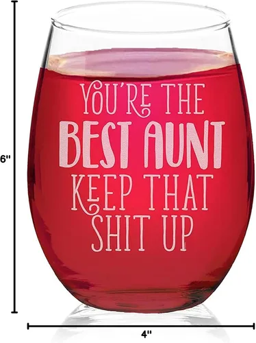 Miniatura 8 de Veracco You Are The Best Uncle And Aunt Keep That S Up - Regalos divertidos de copa de cerveza y vino sin tallo (vidrio, transparente)