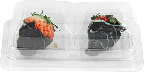 Miniatura 12 de Restaurantware Thermo Tek - Contenedores de postre de 5.3 x 2.6 x 1.8 pulgadas, 100 compartimentos duales transparentes para llevar, con tapa