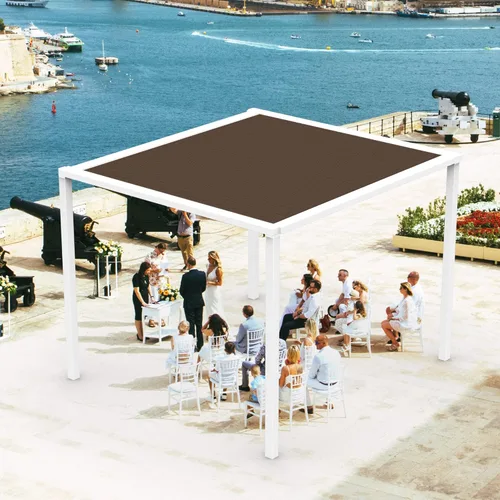 Miniatura 7 de Pantalla de tela 90% de privacidad de 10 x 10 pies, paño para parasol con ojales reforzados para patio al aire libre, toldo, porche, pérgola