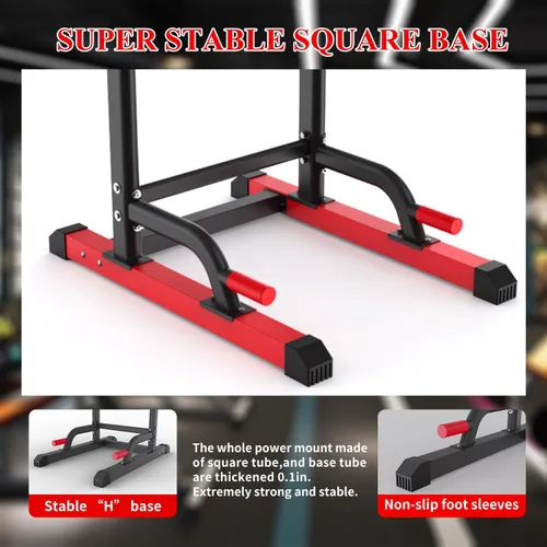 Miniatura 4 de K KiNGKANG Power Tower Dip Station, Multi-Function Assistive Trainer Pull Up for Home Gym Muscle Building and Beginner Exercises,Load 450LBS Negro