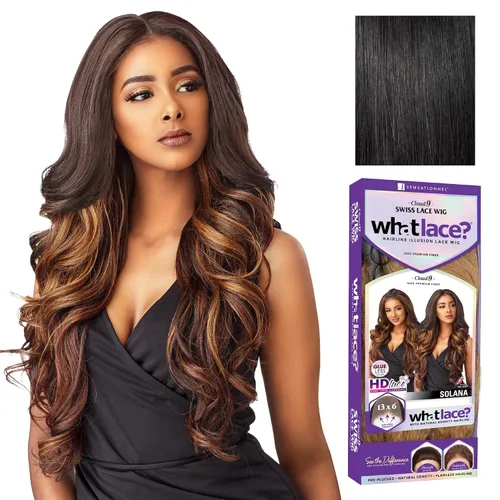 Miniatura 13 de Sensationnel What Lace 13X6 Pelucas - Solana Encaje Frontal Atado a Mano Sin Pegamento Sintético con Densidad Natural Línea de Cabello Predepilada